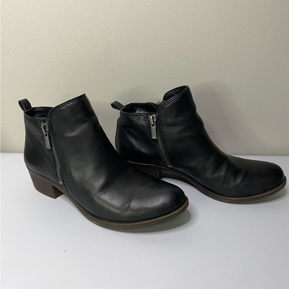 Lucky Brand Basel ankle boot black leather size 7.5 - Picture 1 of 9
